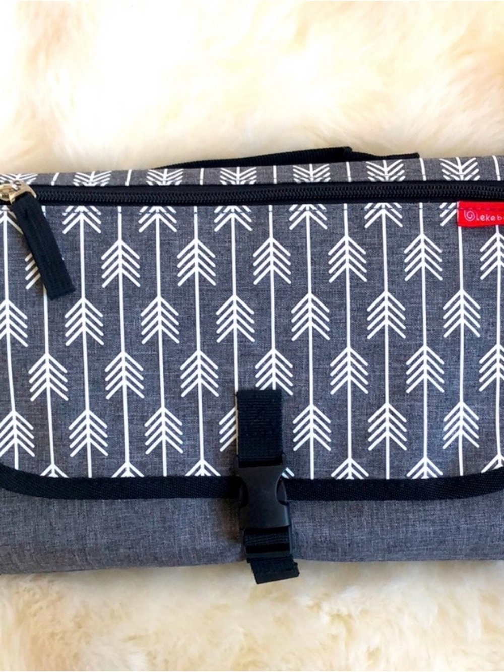 Lekebaby Travel Diaper Bag with Foldout Changing Pad NWOT